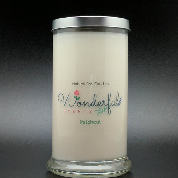 21 oz Patchouli Soy Wax Cotton Wick Status Jar Candle