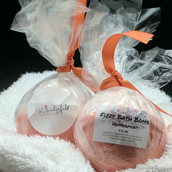 Peppermint Bath Bomb 4.5oz Two Pack