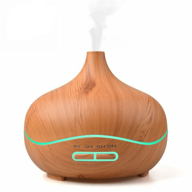 300 ml Light Wood Grain Ultrasonic Aroma Essential Oil Diffuser