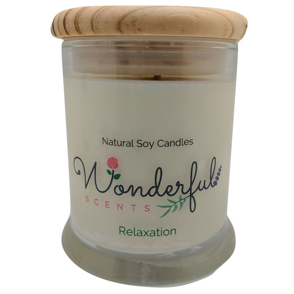 Wonderful Scents 12oz Soy Relaxation Candle with Cotton Wick